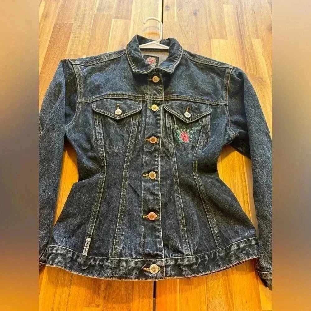 Vintage Jordache Frills fitted jean jacket Size Small